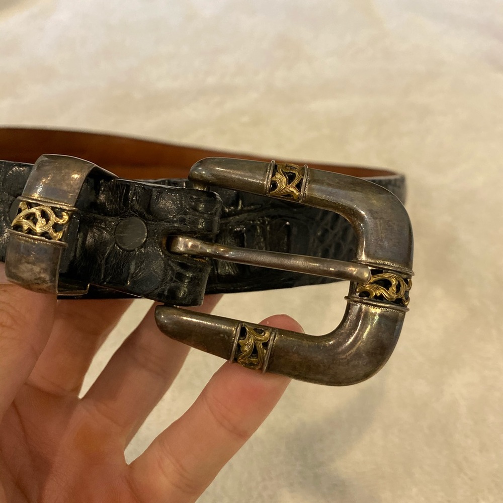 Lucchese Hornback Alligator Belt .925 Vogt Buckle